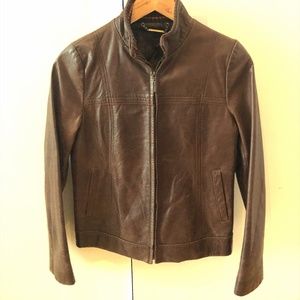 Vintage Tomboy Brand Brown Leather Jacket